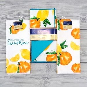 Bring Your Own Sunshine Kitchen Towels and Dish Drying Mat Set